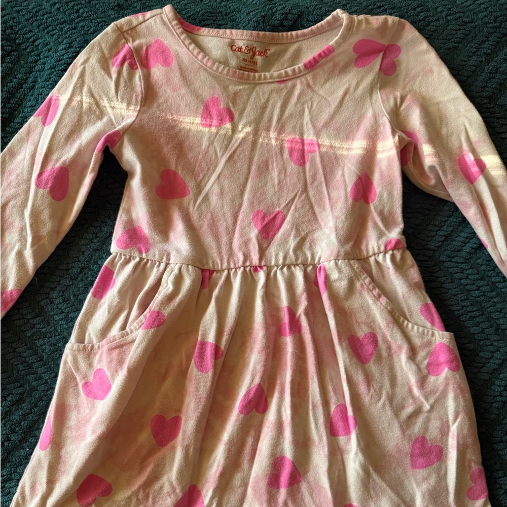 Cat & Jack Pink Heart Dress
